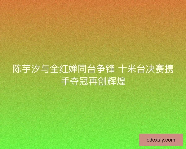 陈芋汐与全红婵同台争锋 十米台决赛携手夺冠再创辉煌 陈芋汐与全红婵同台争锋 十米台决赛携手夺冠再创辉煌